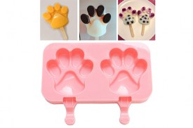 Molde silicona 2 helados PATITAS